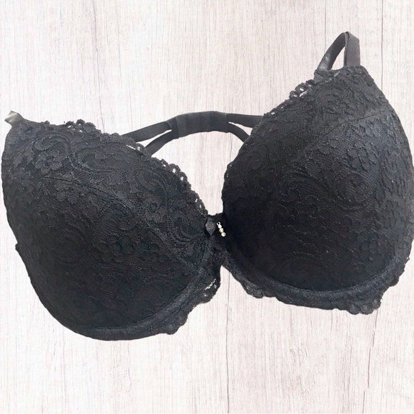 SMART & SEXY Black Lace Bra 38DD - Picture 2 of 8